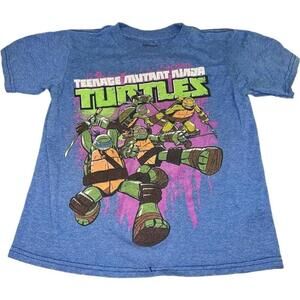 Boys Nickelodeon Teenage Mutant Ninja Turtles Blue T-Shirt Size 5T